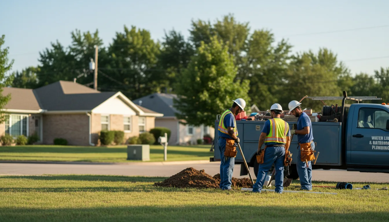 Residential water line and bathroom plumbing service in Macksburg, OH